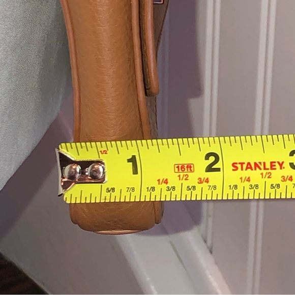 TORY BURCH Saddle Brown Tumbled Leather Crossbody Shoulder Bag - Picture 5 of 15